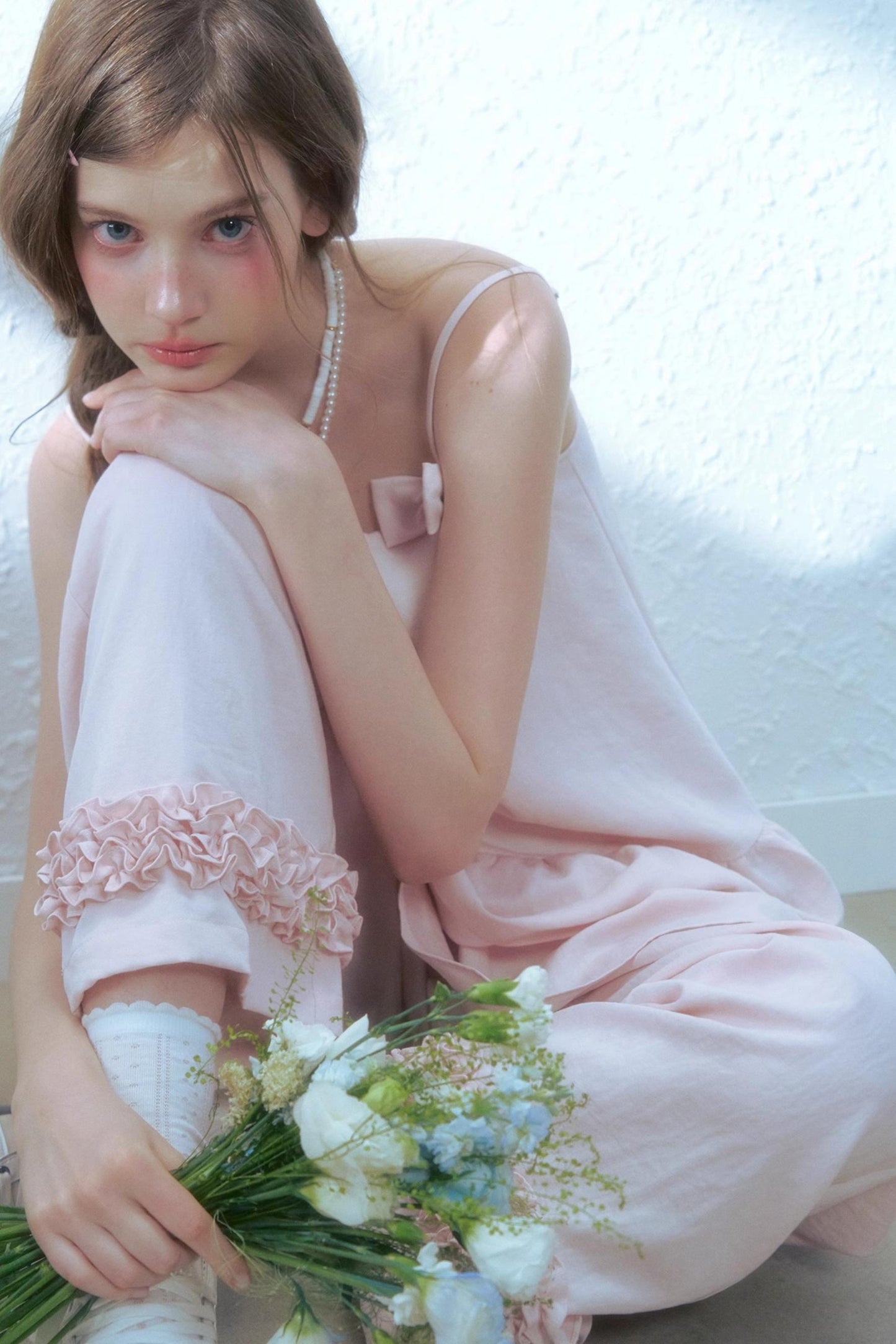 Linen Bow Cami & Lace Set-Up