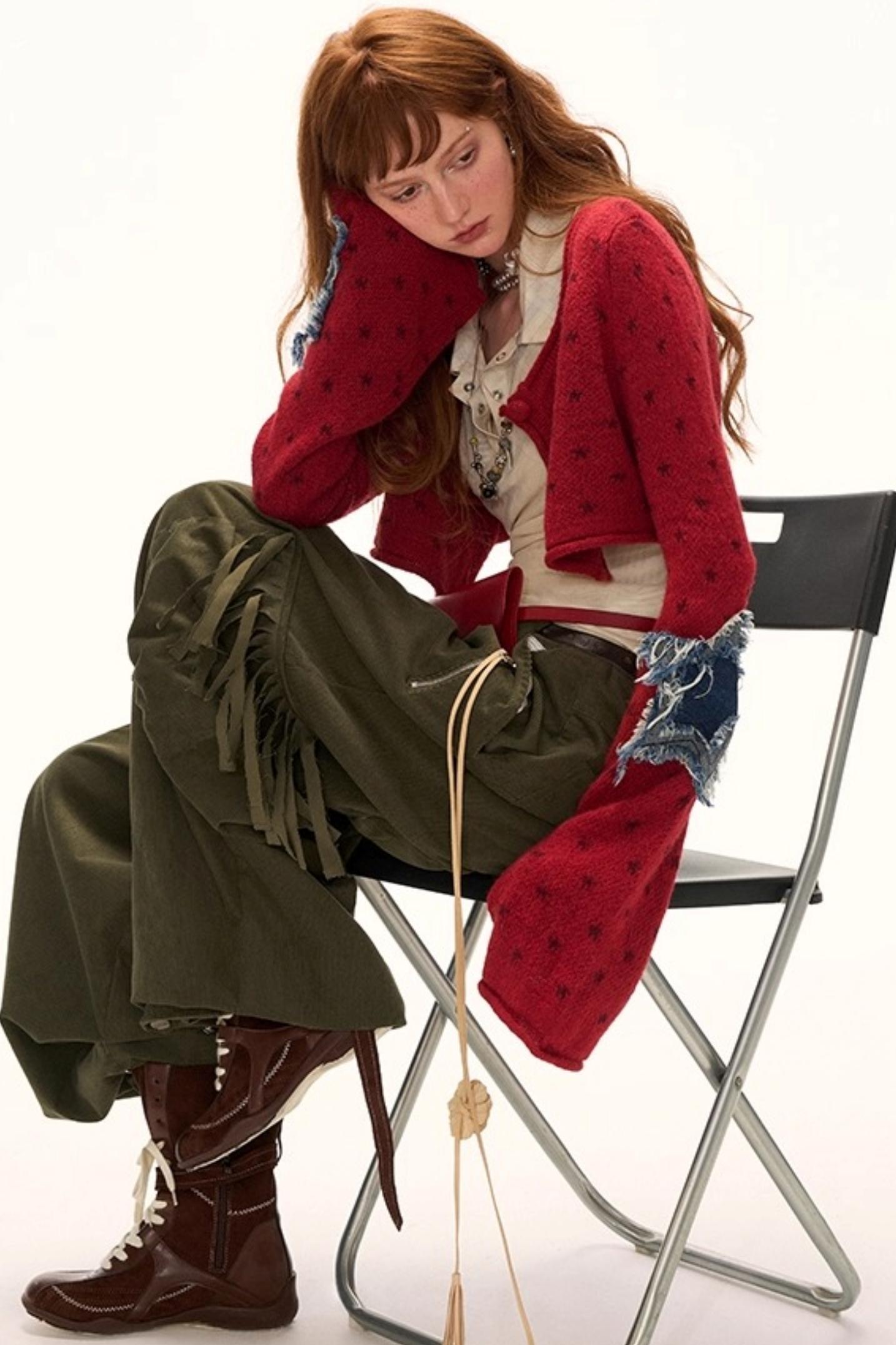 Luxury Slim Plaid Mesh Tee