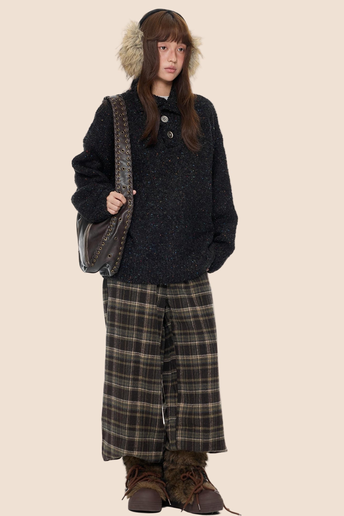 Stand-Up Vintage Sweater Jacket