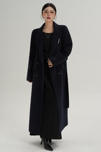 Wool Elegance Long Trench Coat