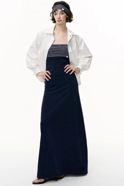 Tencel Waist Long Dress Set-Up