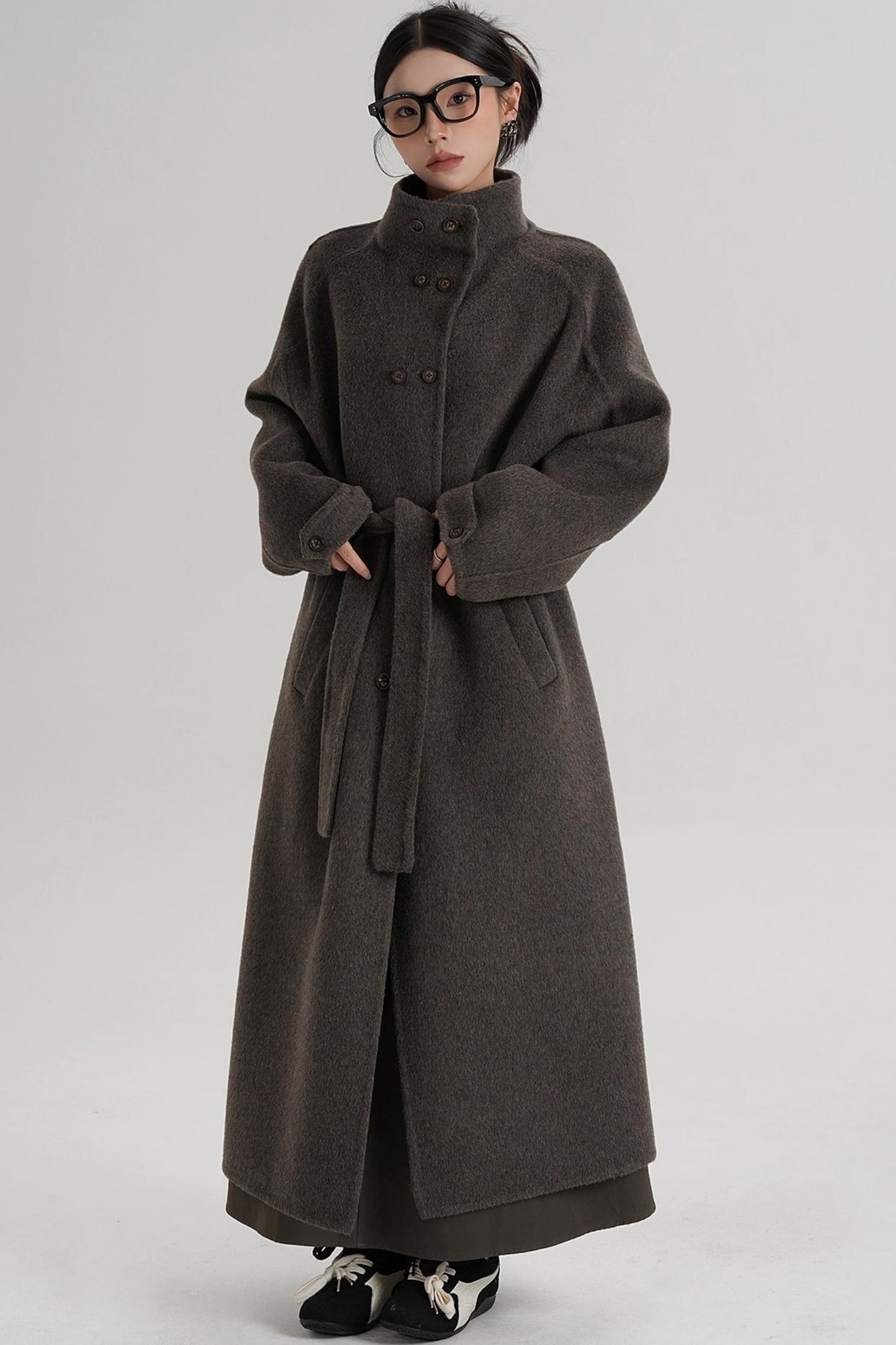 High Neck Wool Coat