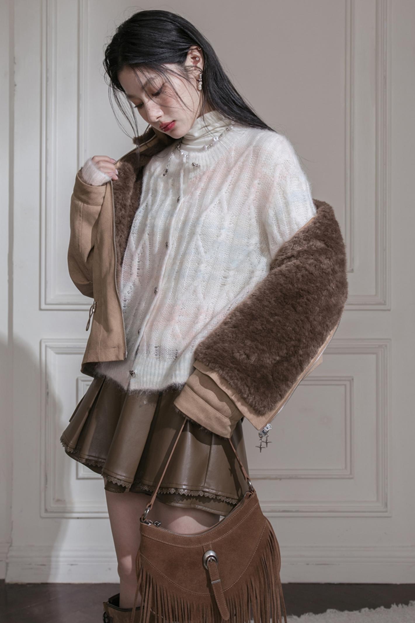 Gradient Wool Cardigan