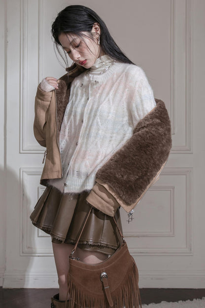 Gradient Wool Cardigan