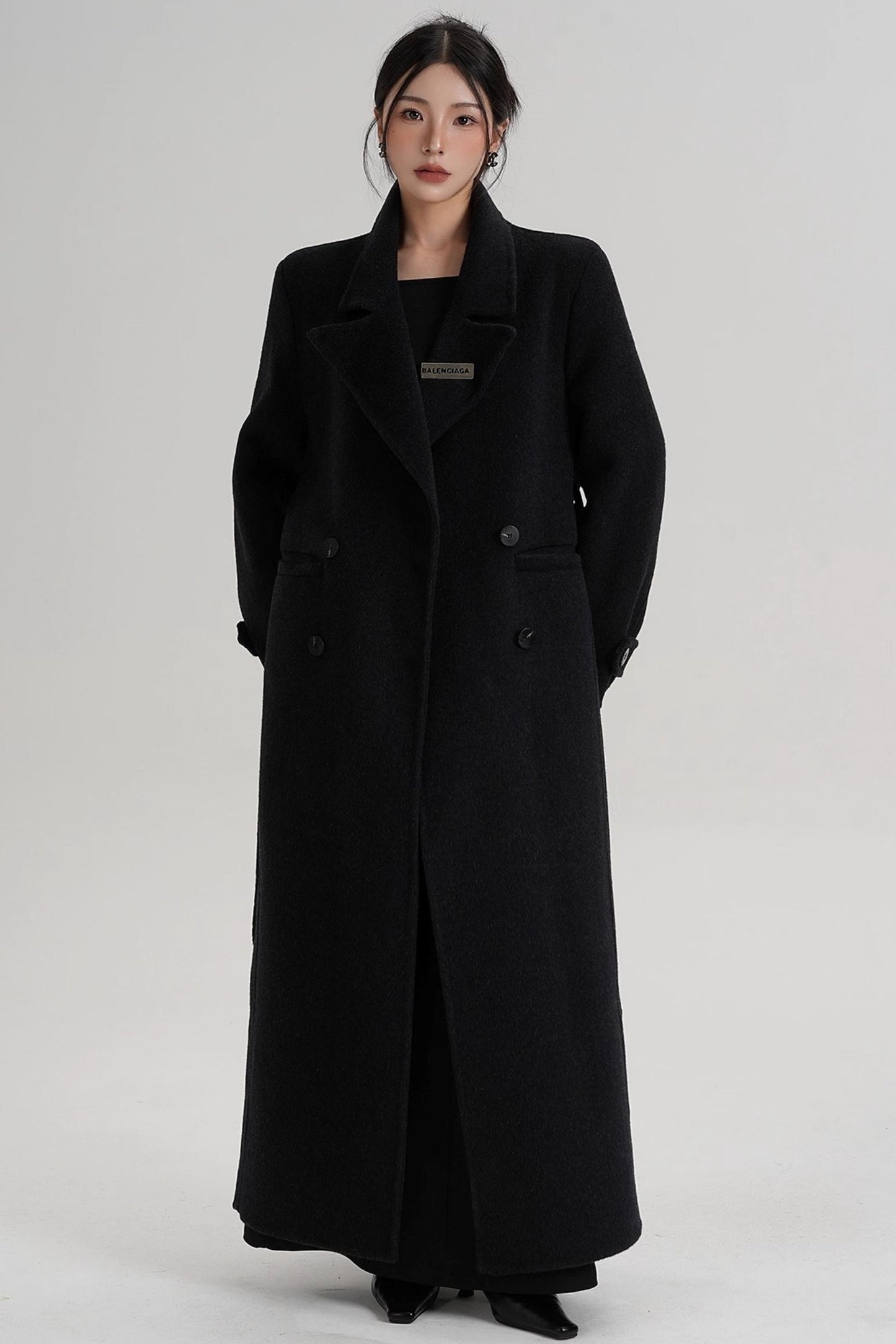 Temperament Long Wool Coat