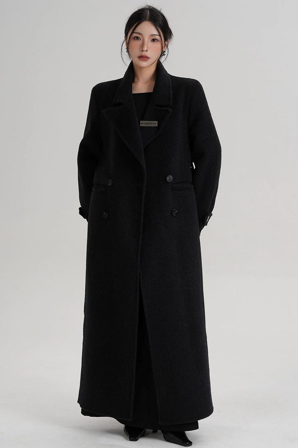 Temperament Long Wool Coat