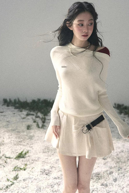 The Ashes Schulterfreies Strick-Oberteil