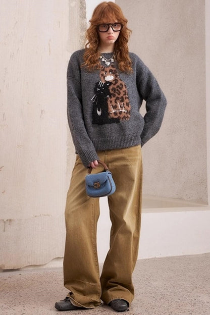 Leopard Crew Neck Sweater