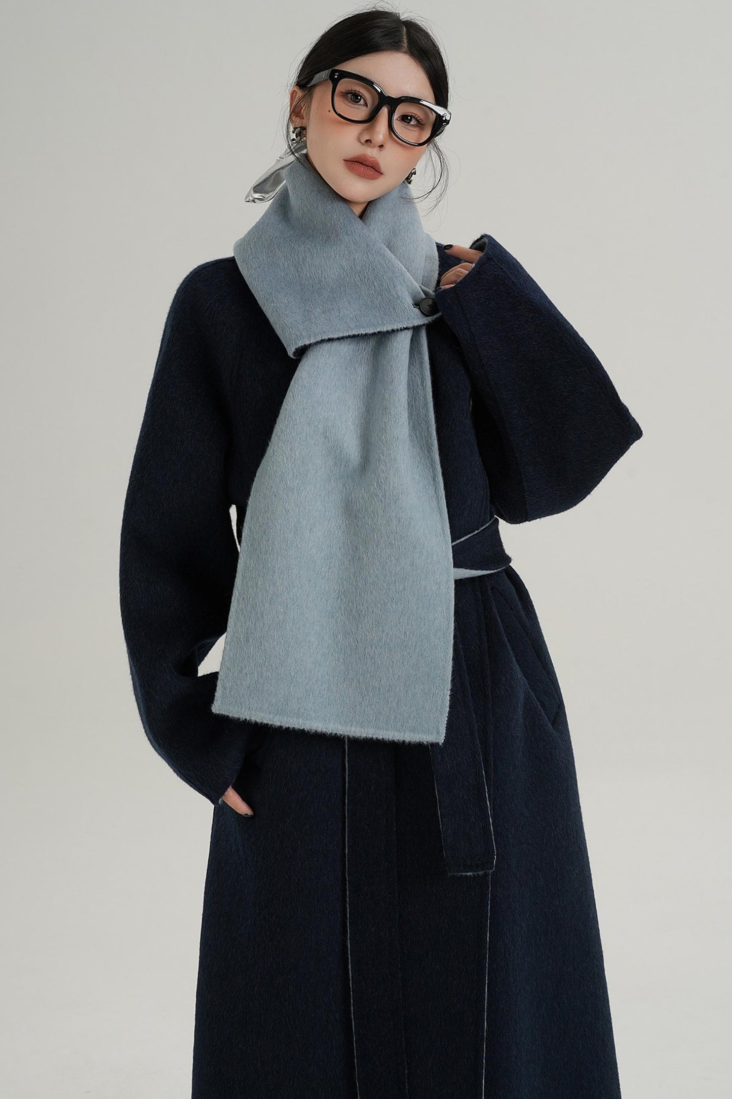 Reversible Long Wool Coat
