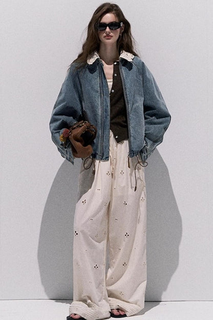 Vintage Crewneck Wool Knit Cardigan