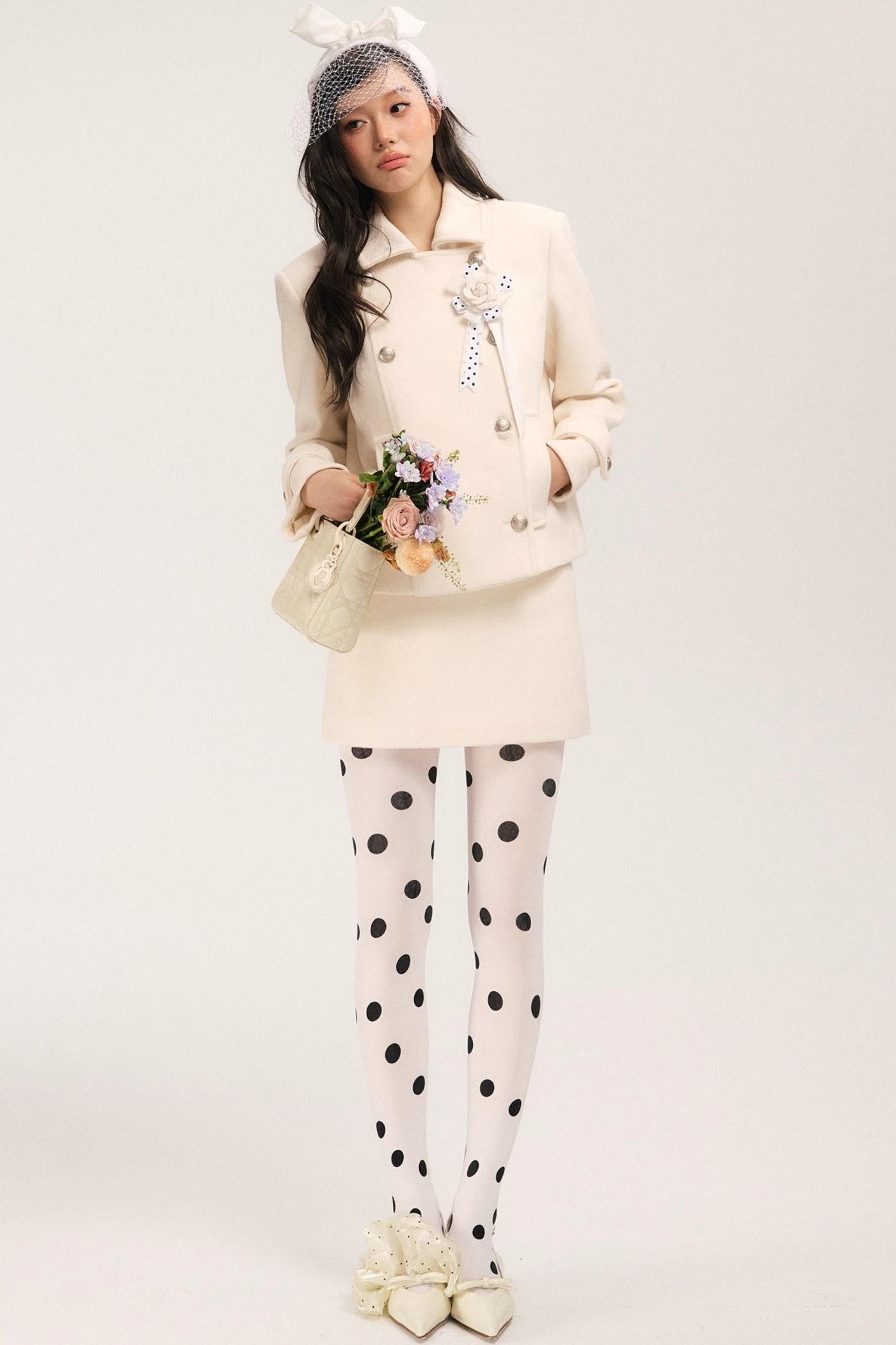 Flight Diary Woolen Jacket & Skirt Set-Up