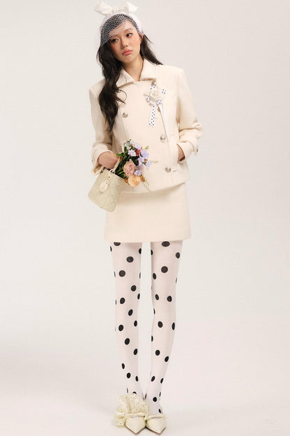 Flight Diary Woolen Jacket & Skirt Set-Up