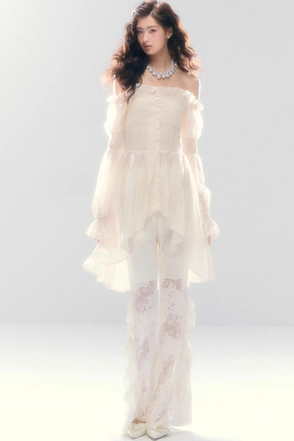 Misty French Ruched Dress