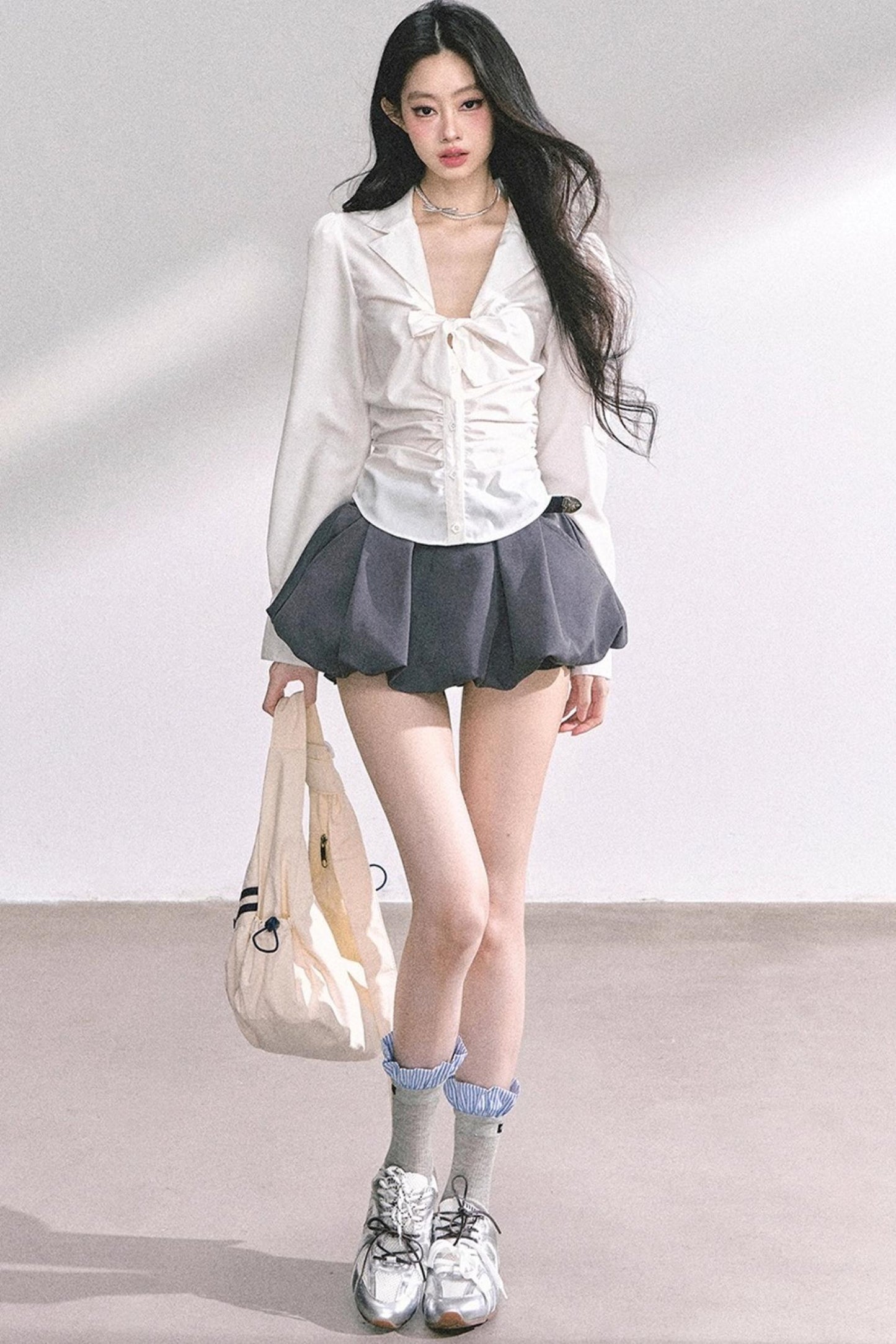 White Moonlight V-Neck Shirt