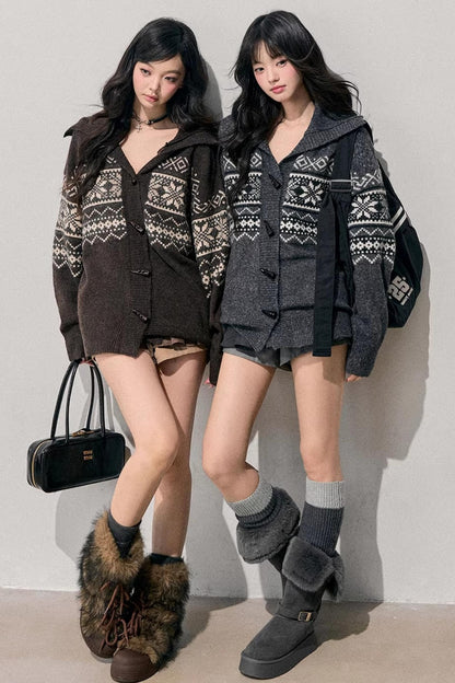 Fair Isle Duffle Cardigan