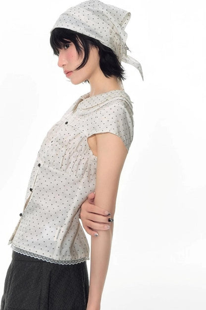 Nap Dot Mesh Culottes Set-Up