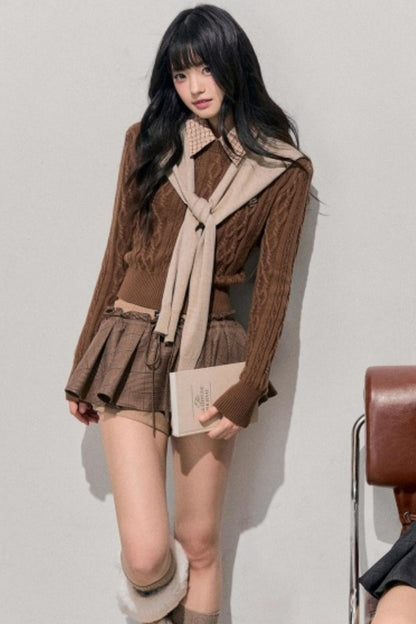 Unfinished Poem Plaid Sweater