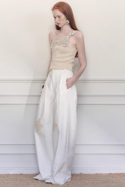 Grandmothers Crochet Wide-Leg Pants