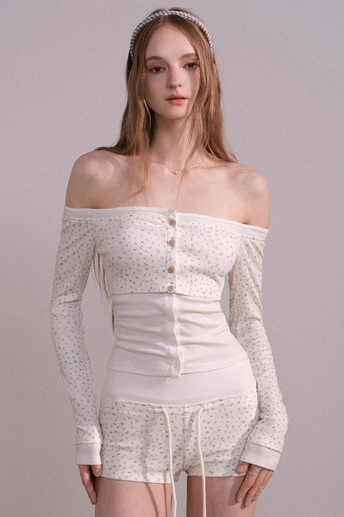 Autumn Floral Knitted Tops Set-Up