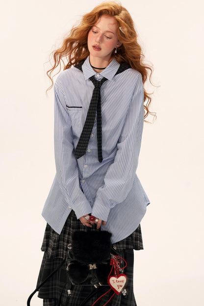 Long Striped Long Sleeve Shirt