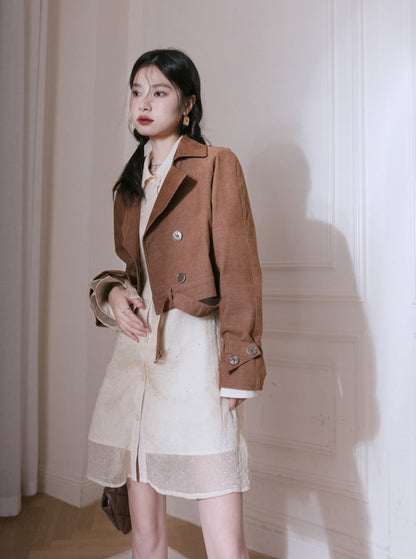 button trench jacket