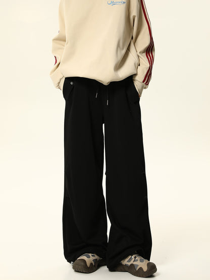 American retro solid color loose casual pants