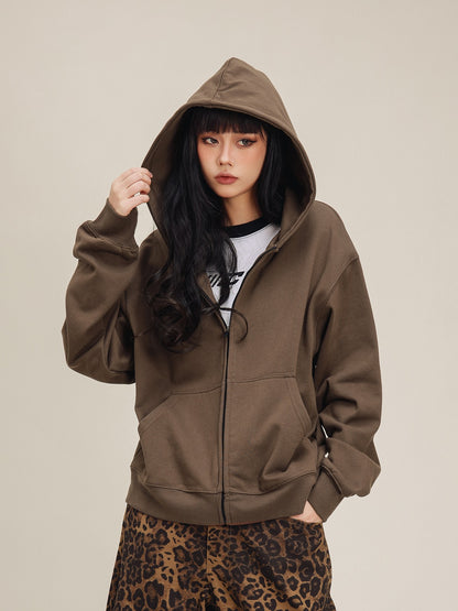 American cardigan hooded jacket