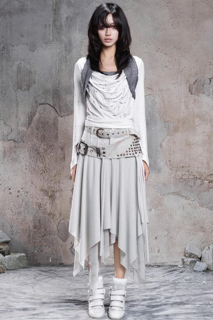 Diamond Collar Knit Top