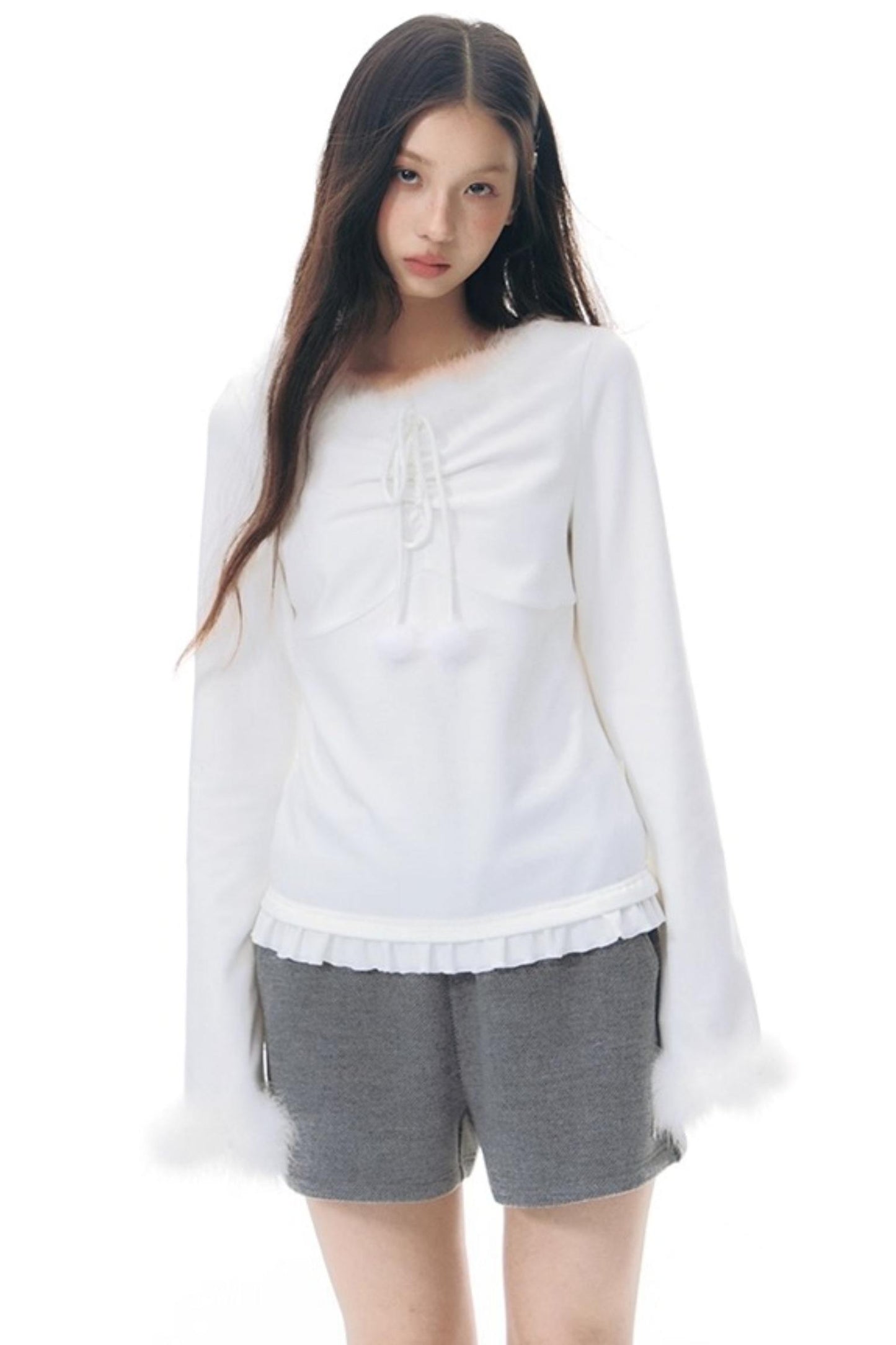 Furry Patchwork Base Layer Top