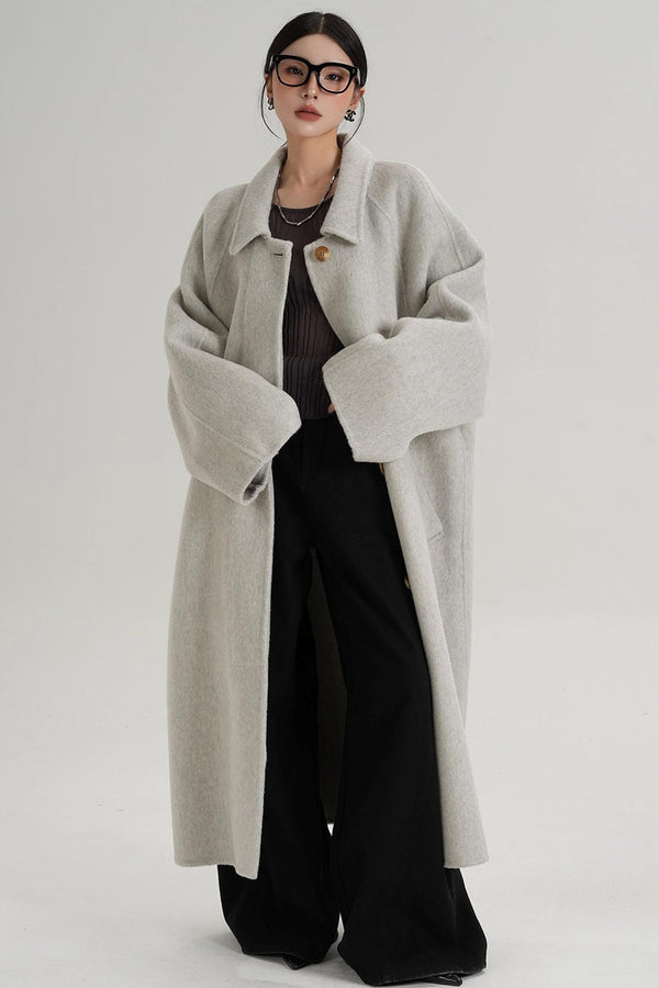 Temperament Wool Reversible Long Coat