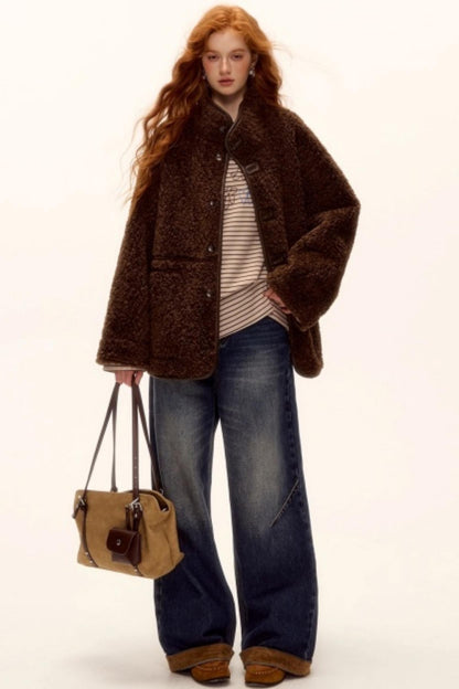 Reversible Suede Lambswool Jacket