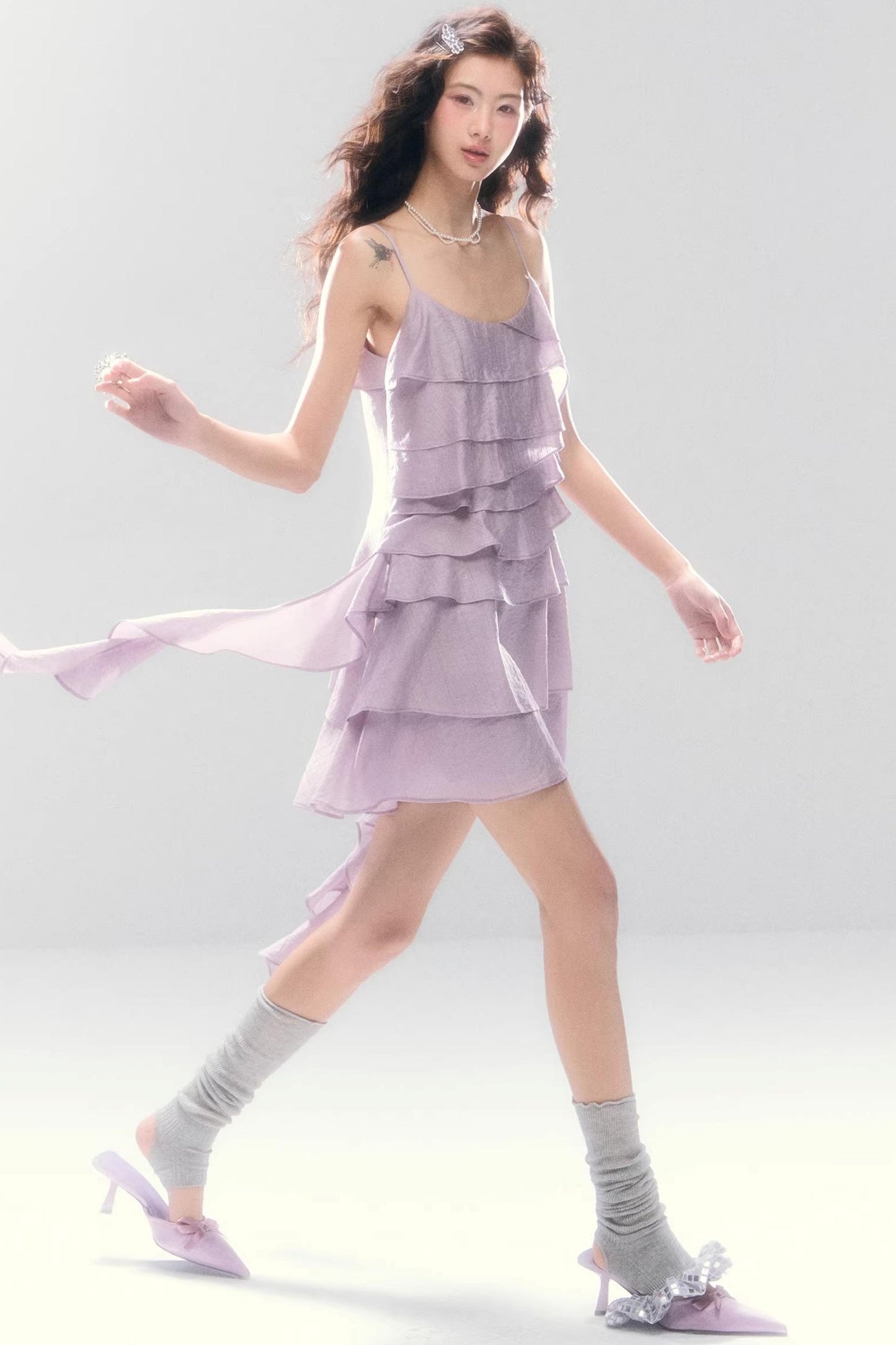 Three-Dimensional Ruffle Dress