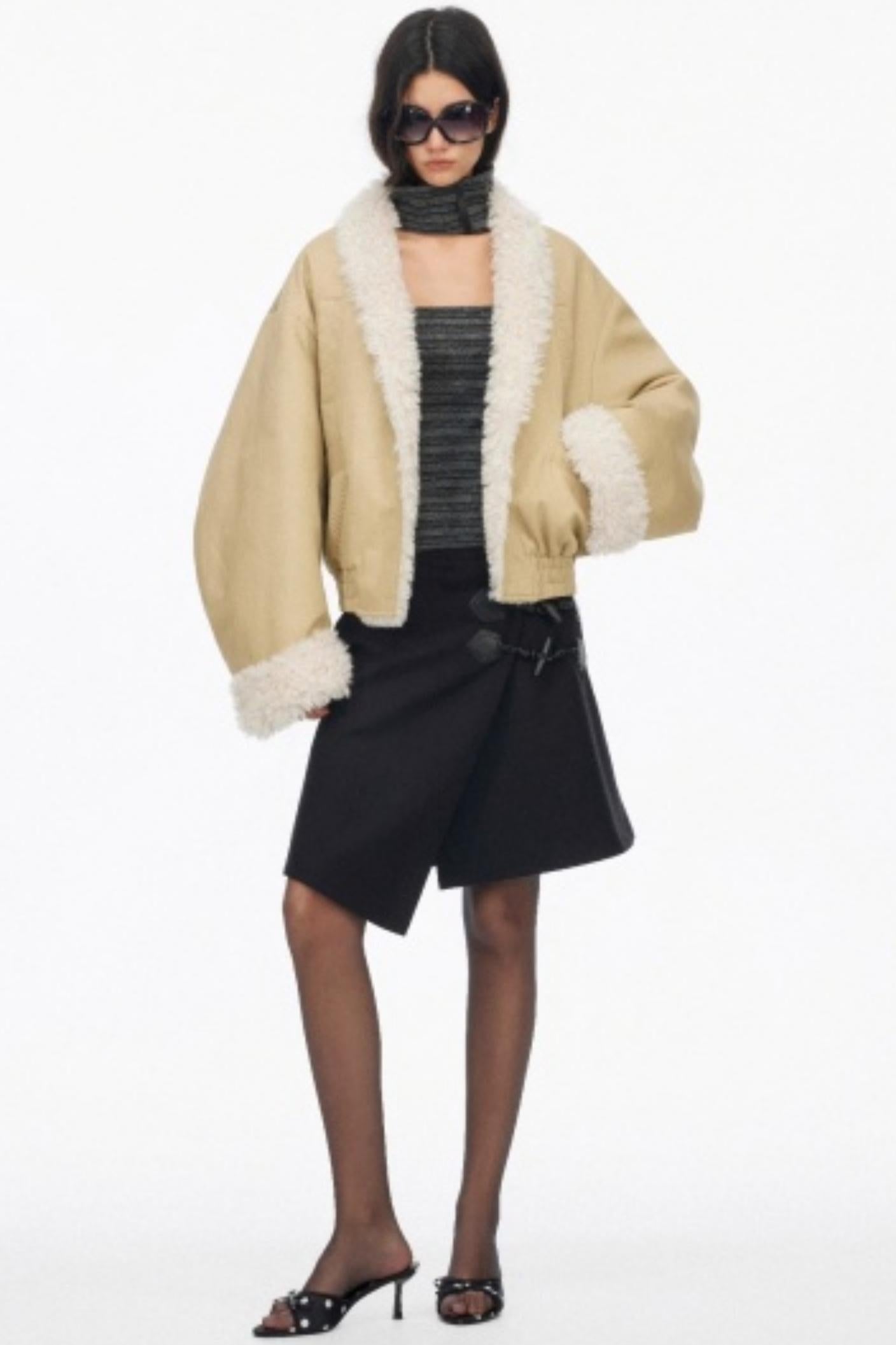 Irregular Toggle Button Skirt