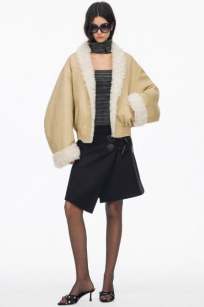 Irregular Toggle Button Skirt