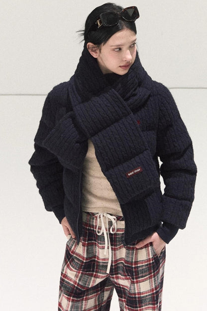 Pure Cotton Plaid Wide-Leg Pants