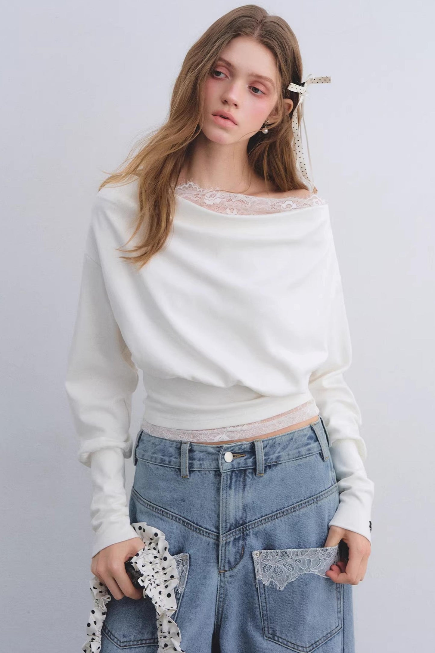 Love Asgony Off-Shoulder Top set-Up