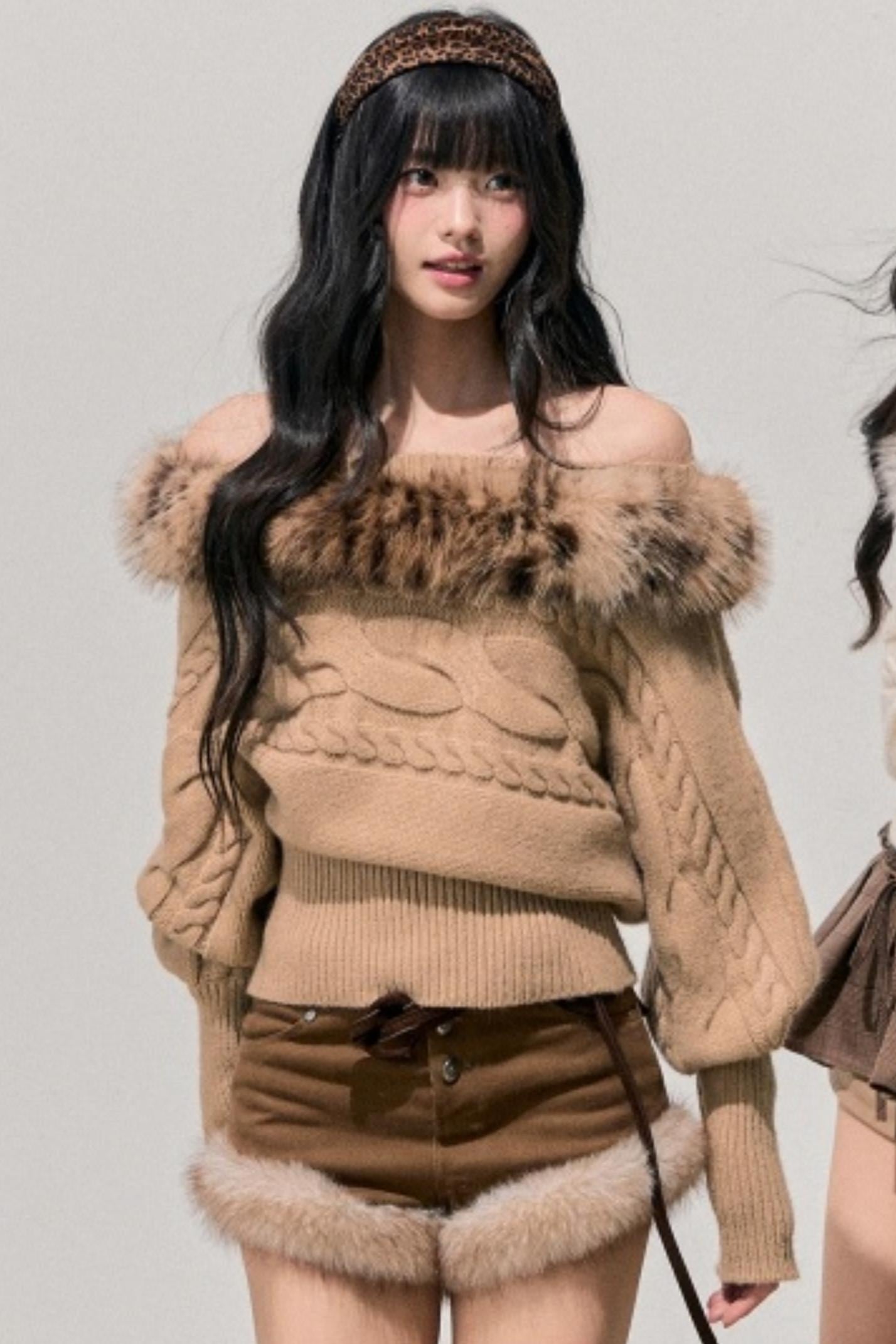 Tea Fragrance Mohair Sweater