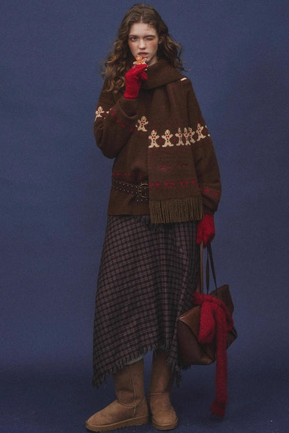 Gingerbread Man Fair Isle Sweater Set