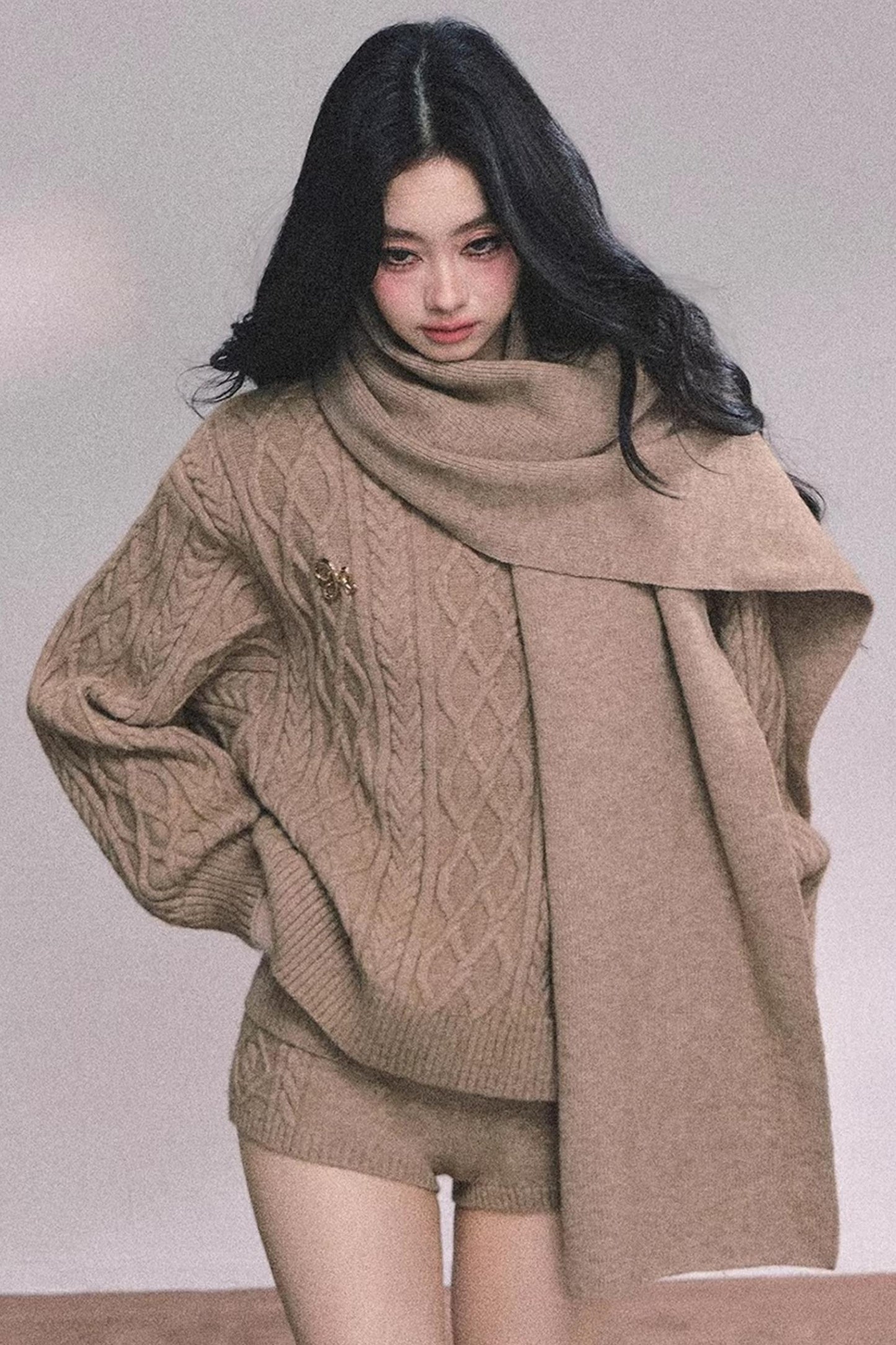 Zurich Knit Sweater Shorts Set-Up