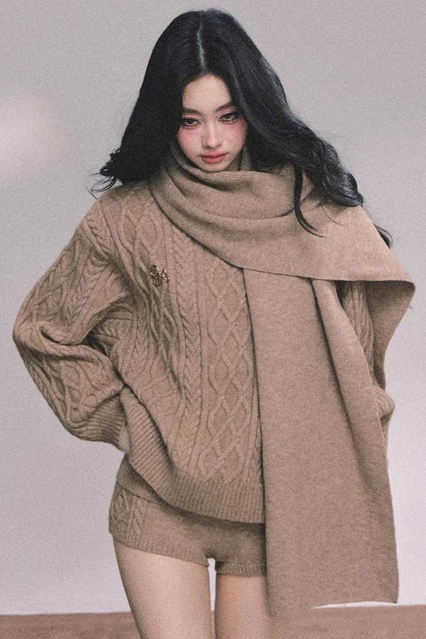 Zurich Knit Sweater Shorts Set-Up