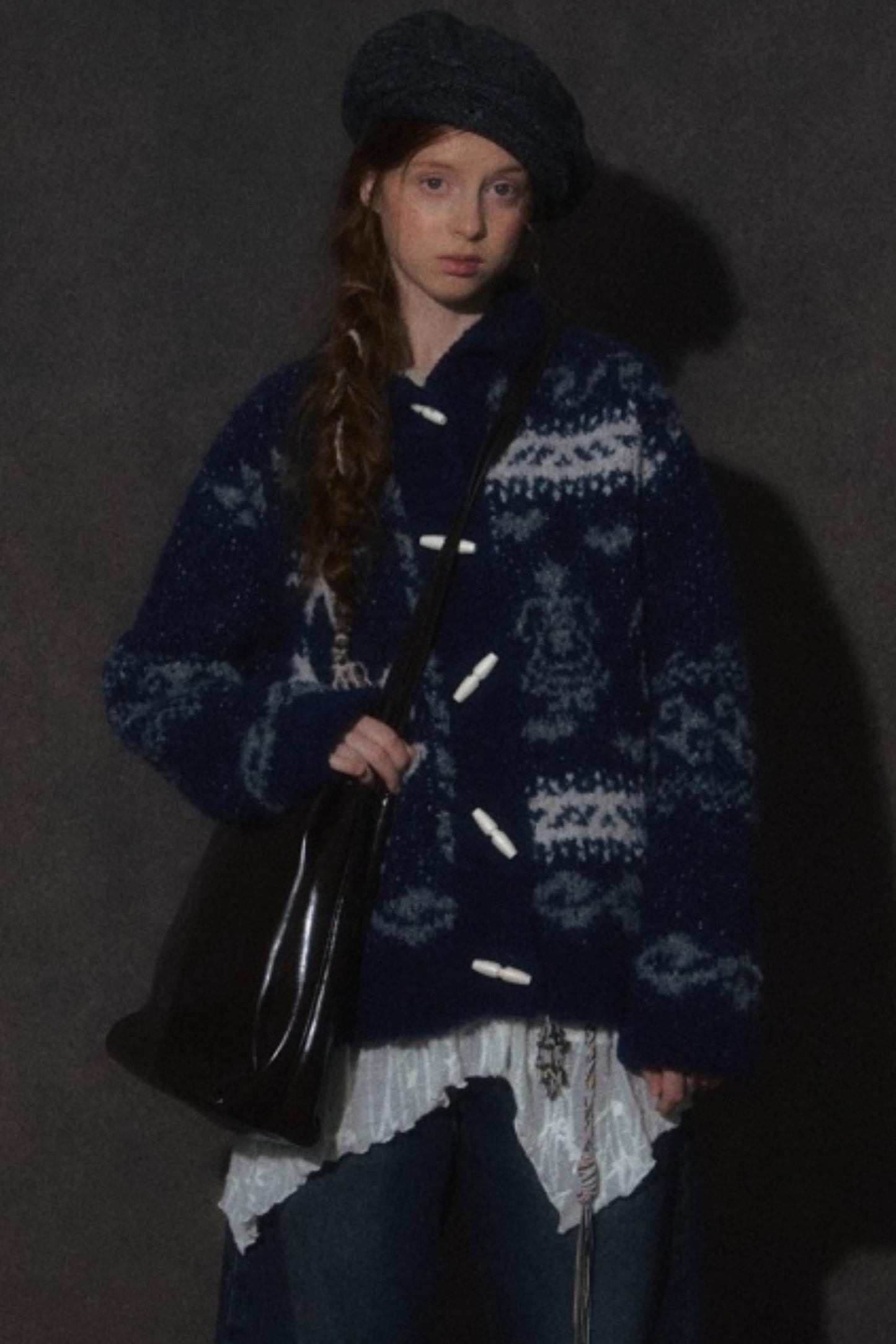 Retro Collegiate Knitted Cardigan