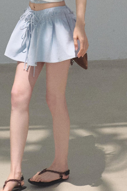 Embroidered Puffy A-Line Skirt