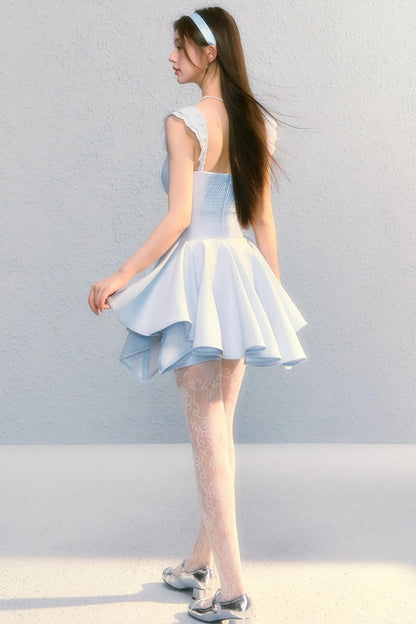 Golden Bow A-Line Dress