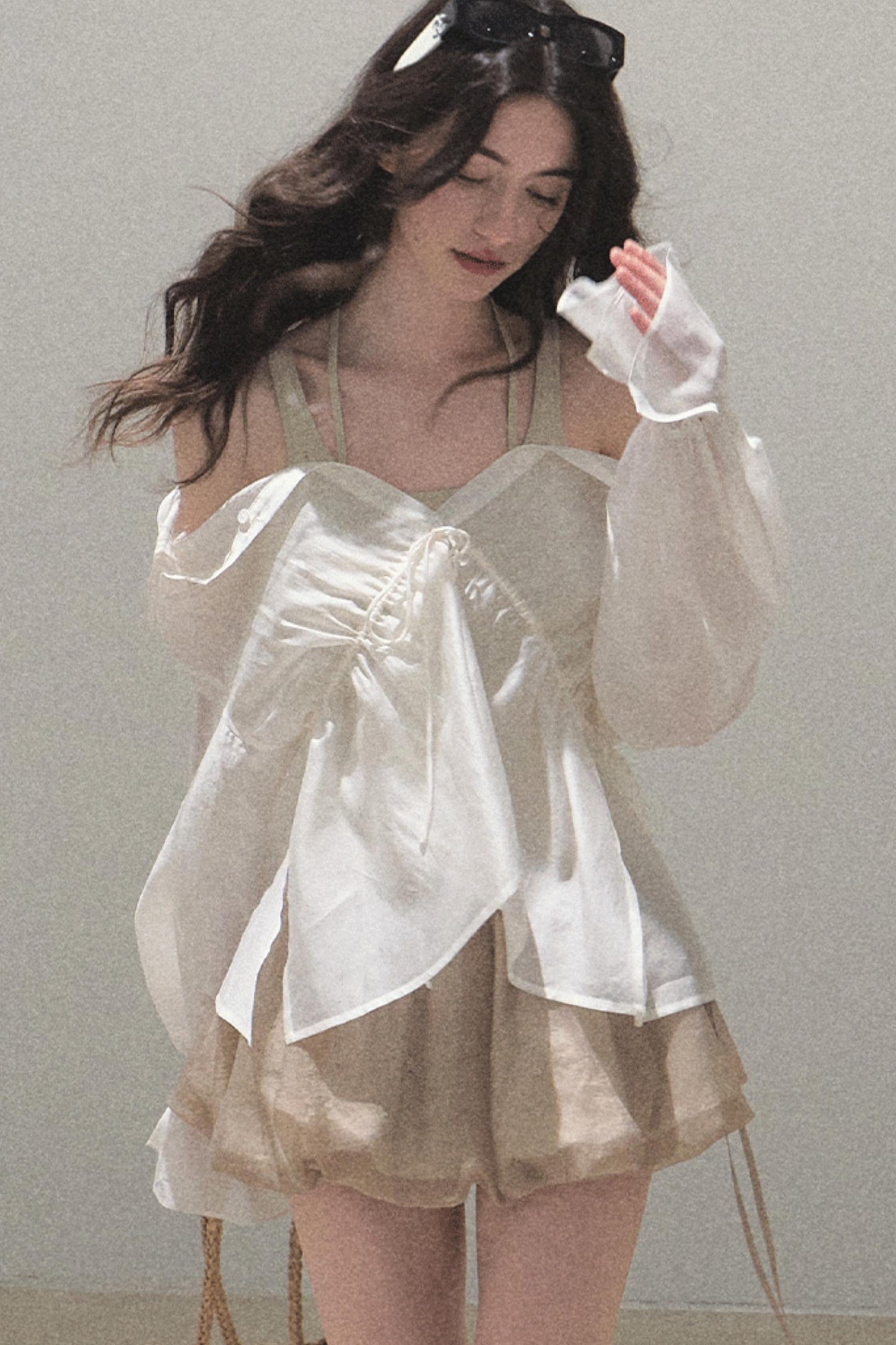 Floral Peplum Culottes Skirt Set