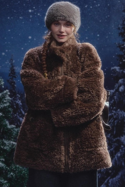 Reversible Suede Stand Collar Jacket