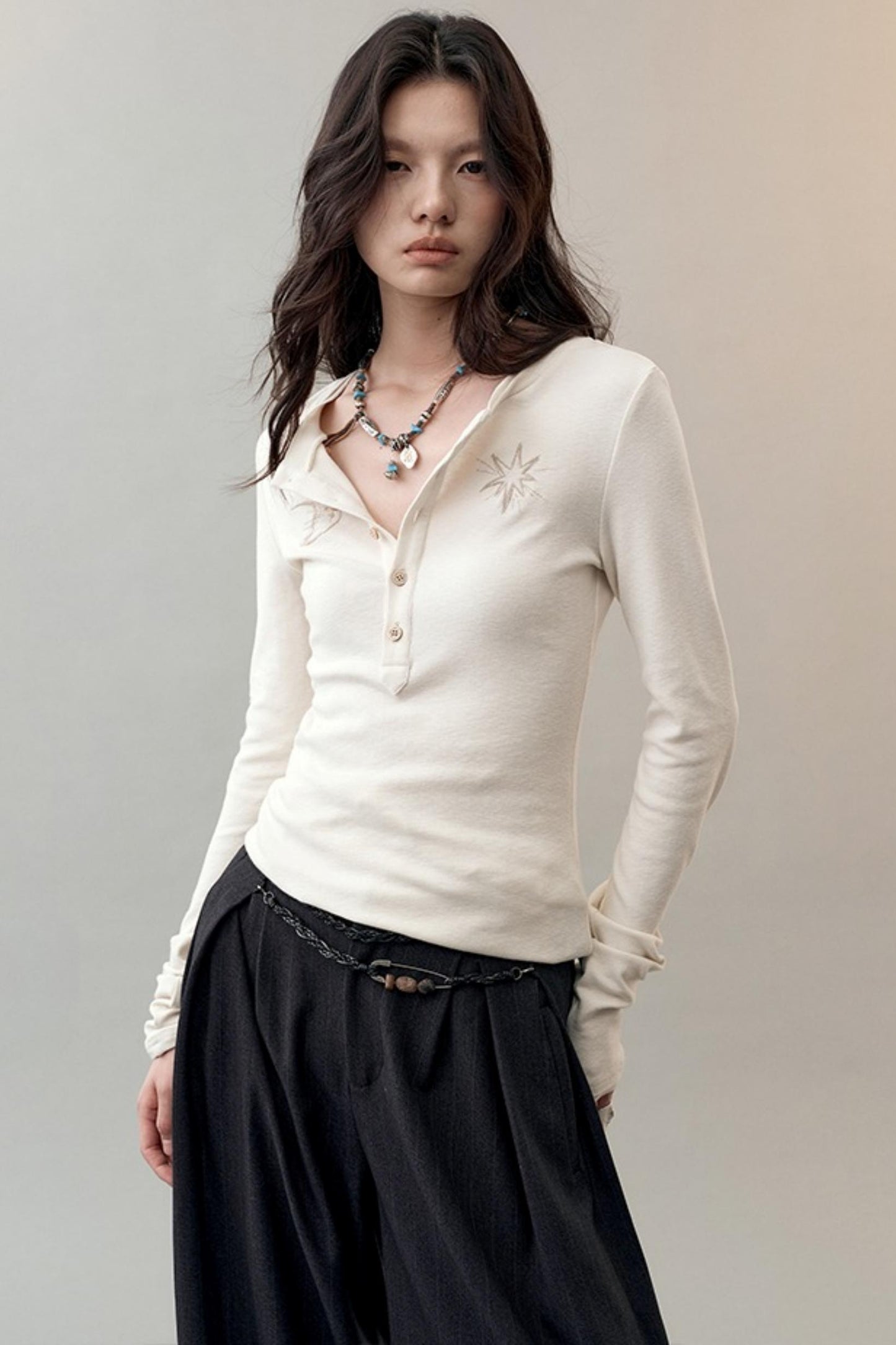 Feather Shadow Stars Slim T-Shirt