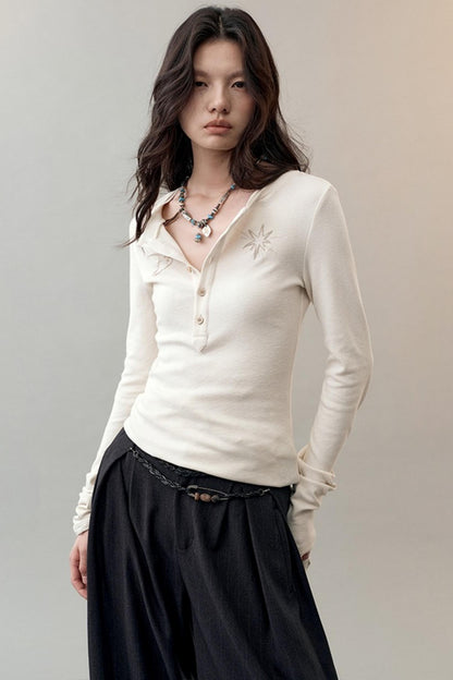 Feather Shadow Stars Slim T-Shirt