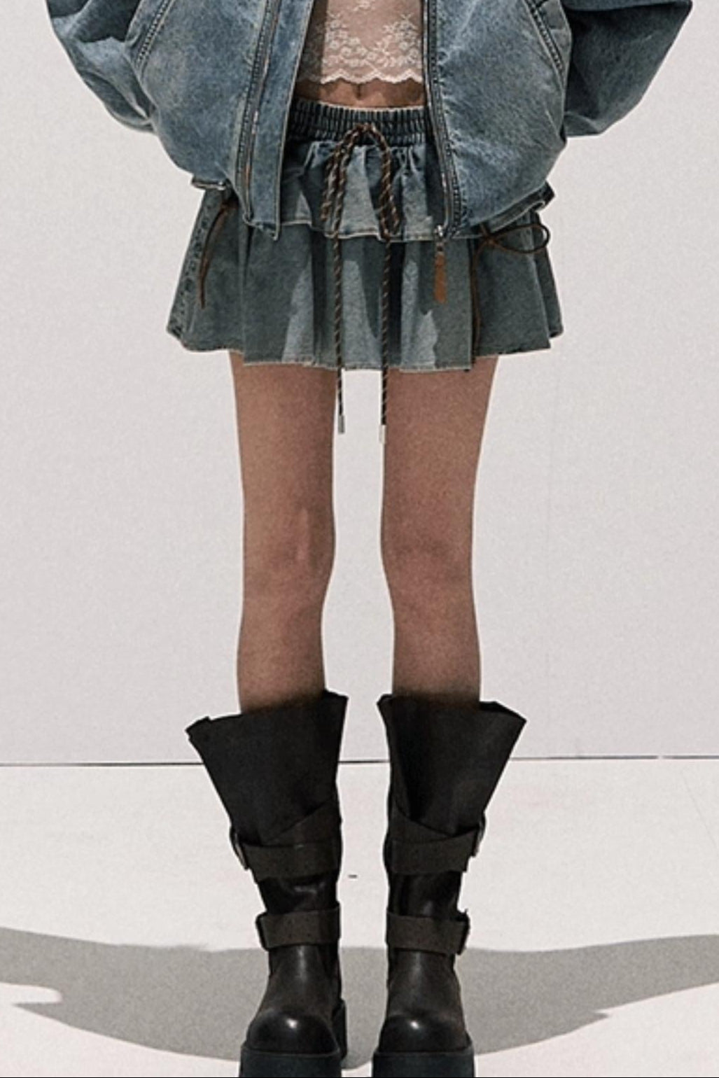 Vintage Braided Denim Jacket Set-Up