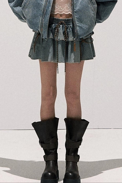 Vintage Braided Denim Jacket Set-Up