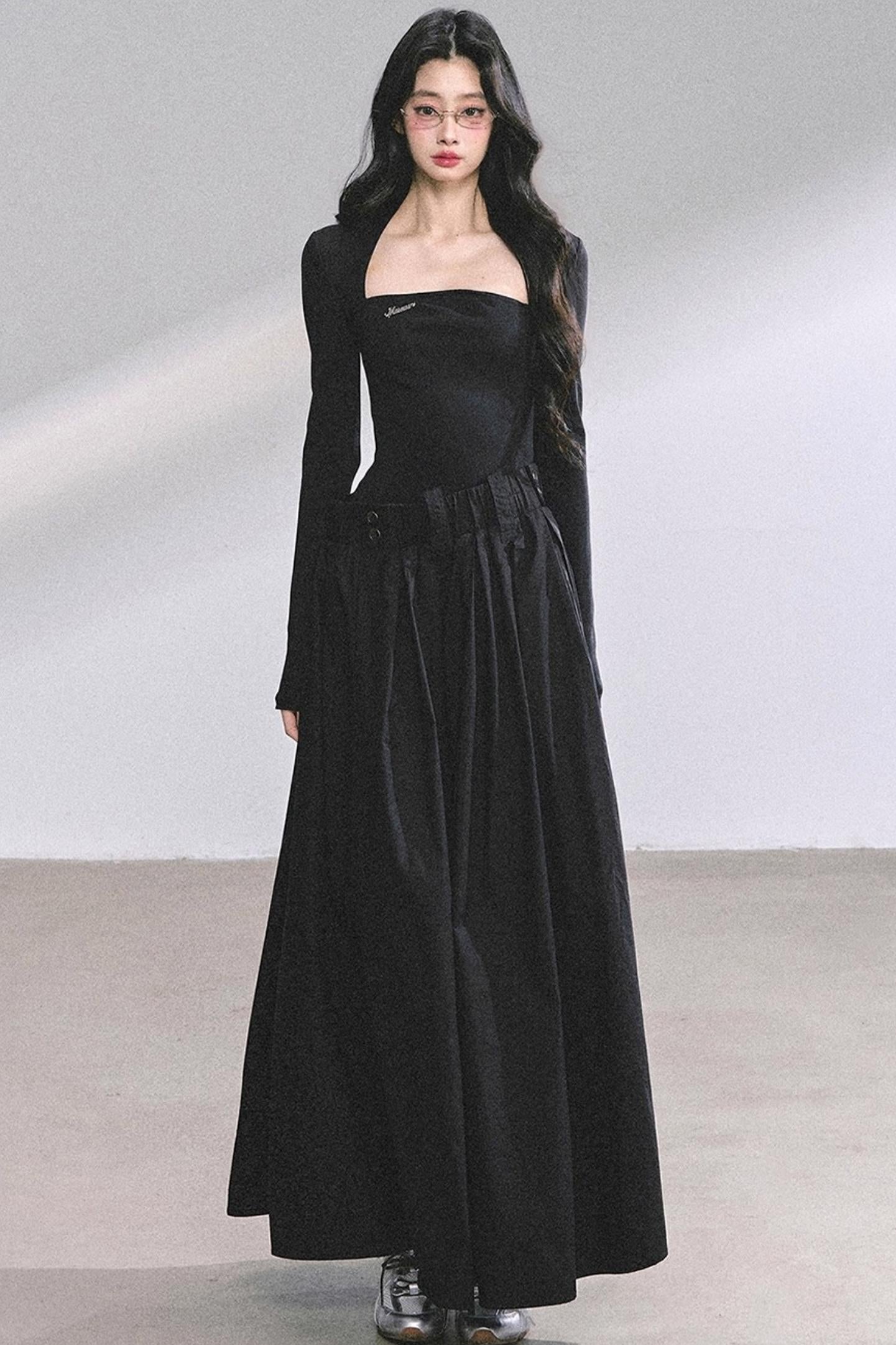 French Slimming Long Dress